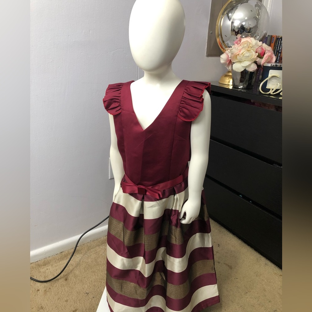 XABH burgundy and gold size 10 dress